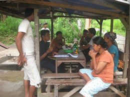 Indonesia Red Cross Volunteer conducting a household survey in Malalak village, West Sumatra